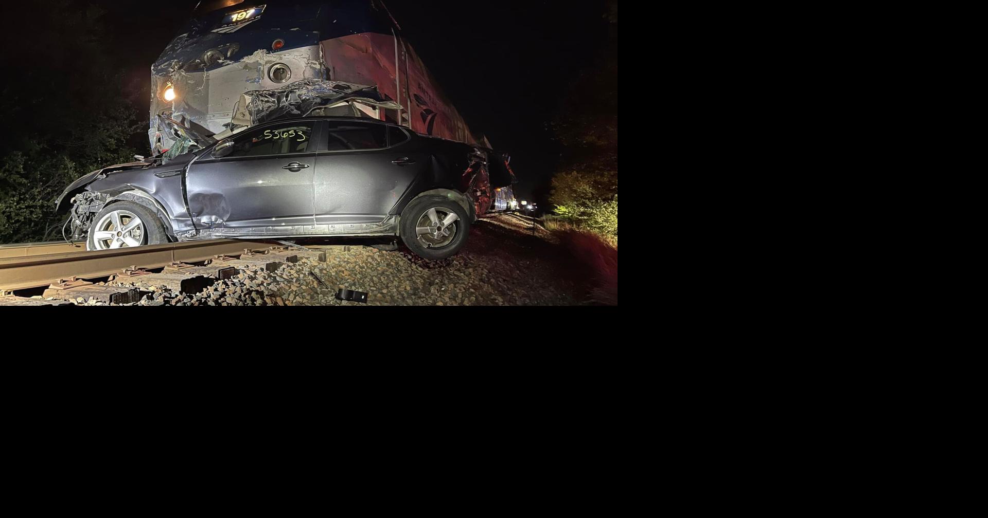 Five injured after Amtrak train collides with car hauler in southern ...