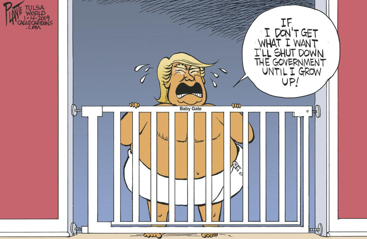 Bruce Plante Cartoon: Trump and the Baby Gate