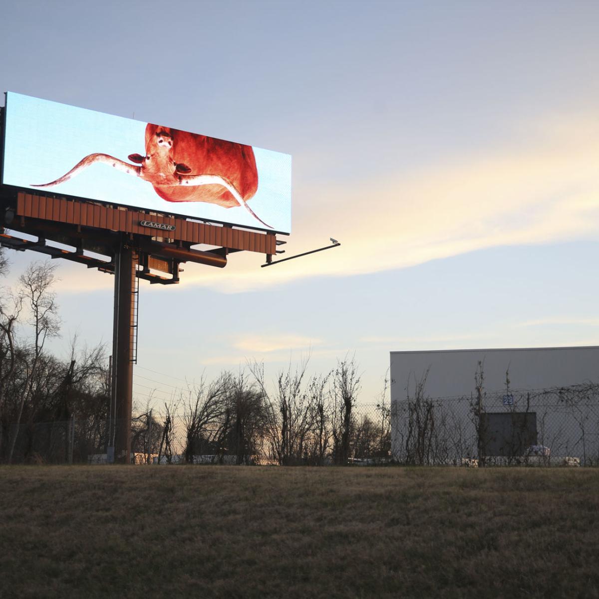 Local Billboard Takes Shot At Texas With Upside Down Hook Em