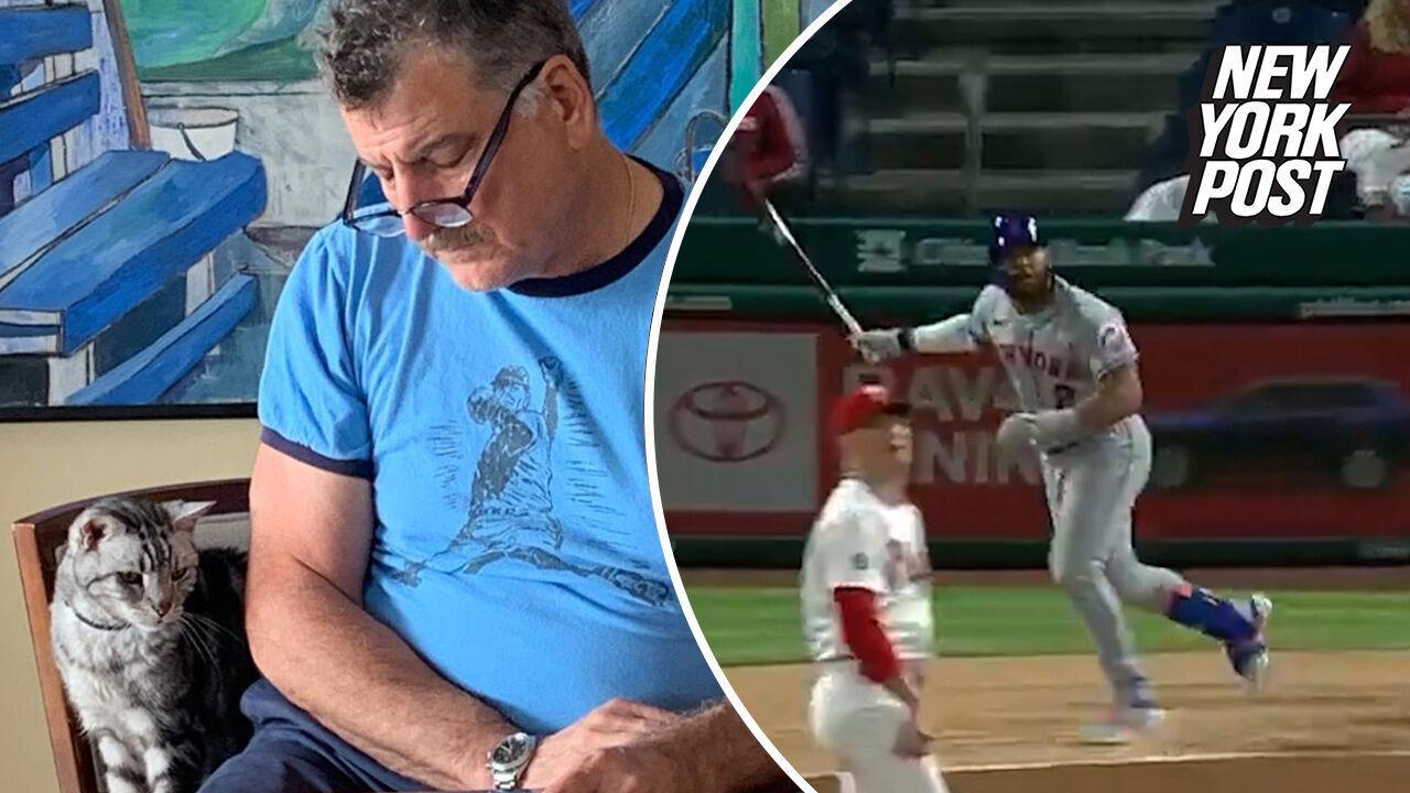 Keith Hernandez was thrilled to see a cutout of his beloved cat