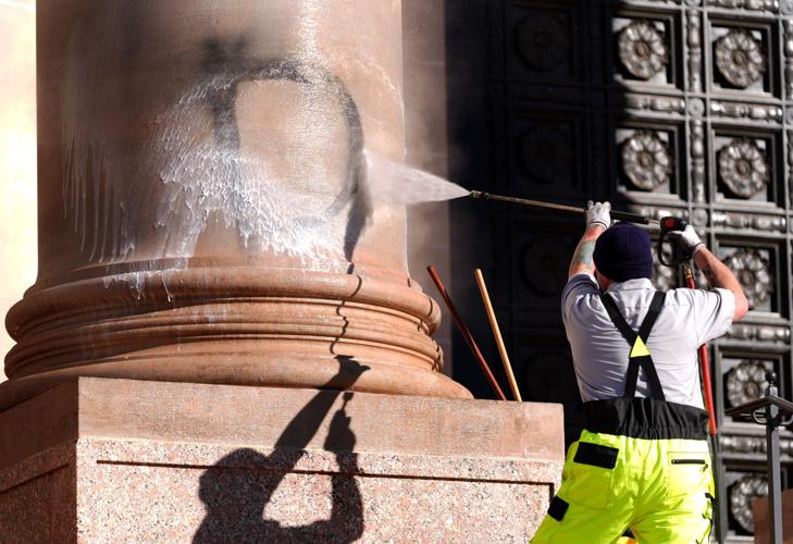 Oklahoma Capitol defaced by “violent, vulgar” graffiti