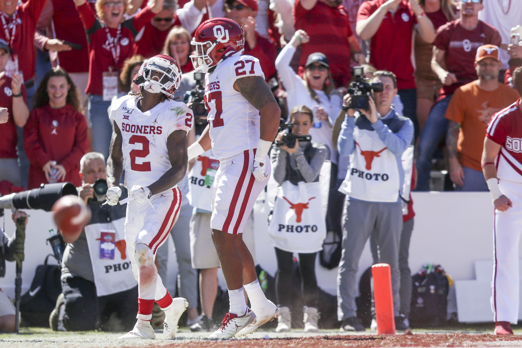 OU Vs Texas Sooners Defense Stands Tall In 34 27 Win Over Texas At 
