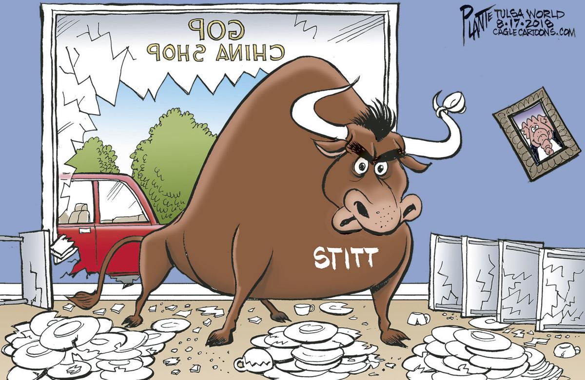 Bruce Plante Cartoon: Kevin Stitt in the China Shop Bruce Plante Cartoon: Kevin Stitt in the China Shop