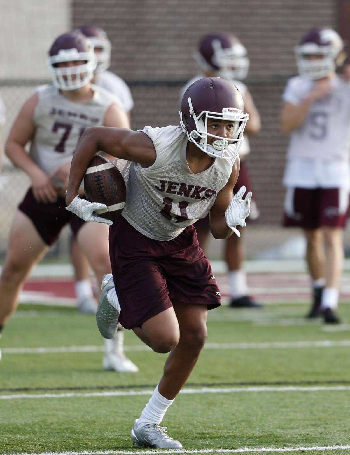 High school football Jenks focusing on receivers in preseason camp