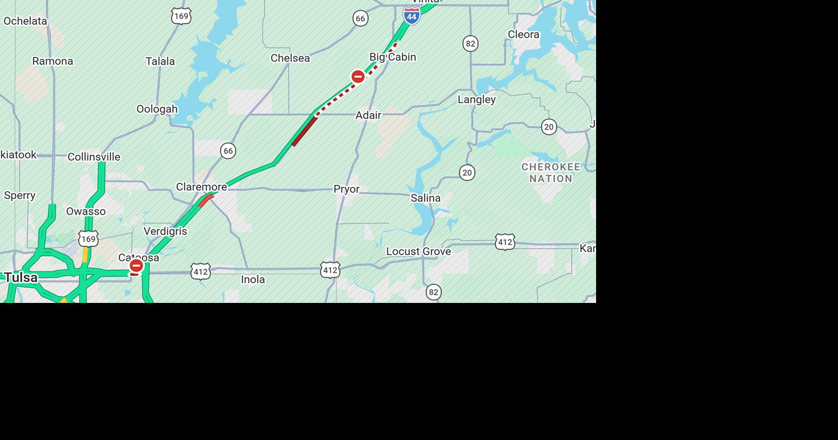 15-20 vehicles involved in collision: Will Rogers Turnpike closed to eastbound traffic