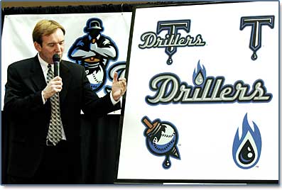 Tulsa Drillers Script Blue Alternate Jersey 