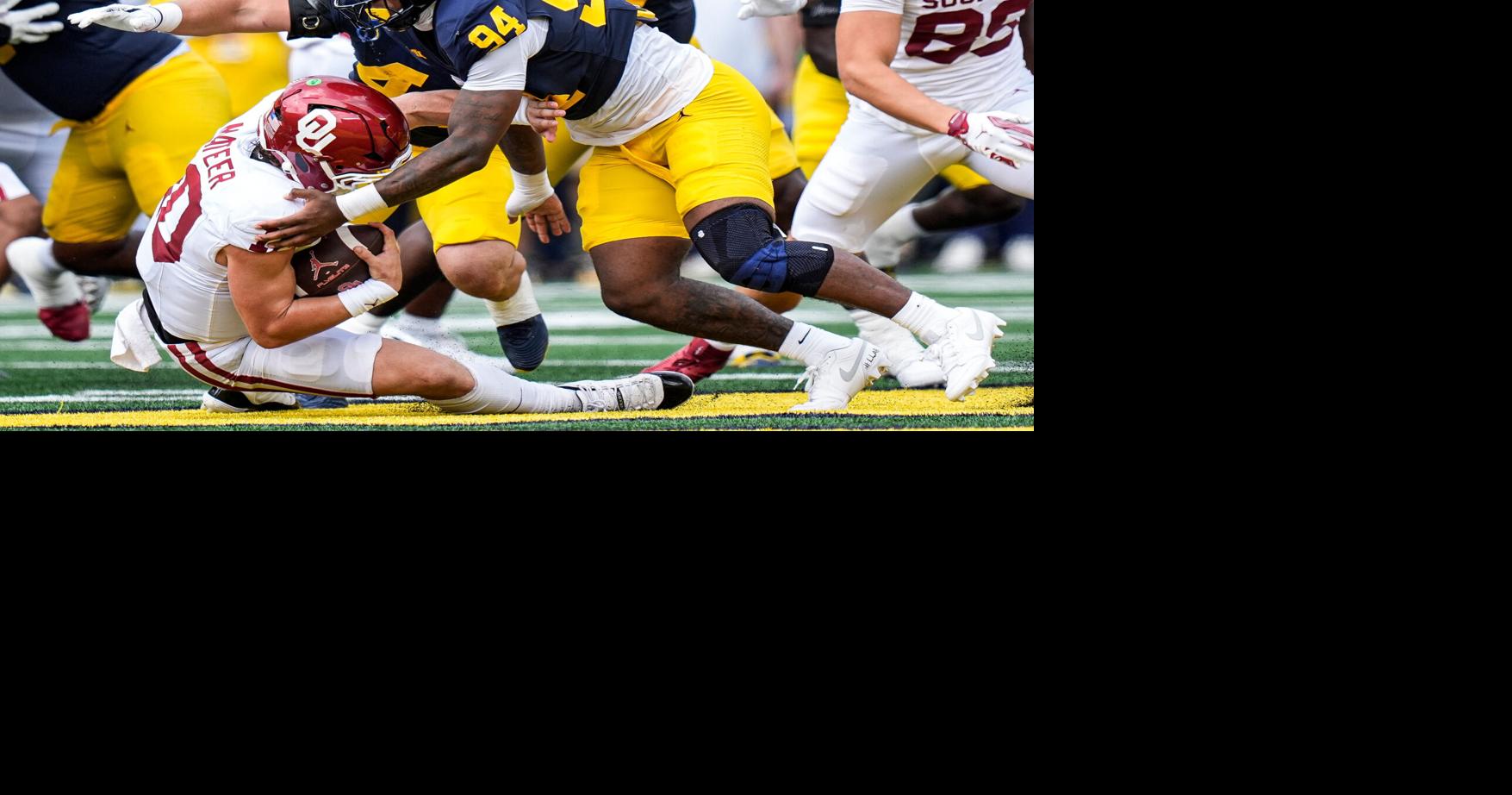 John Mateer struggles, No. 11 Sooners unravel in upset loss at Michigan