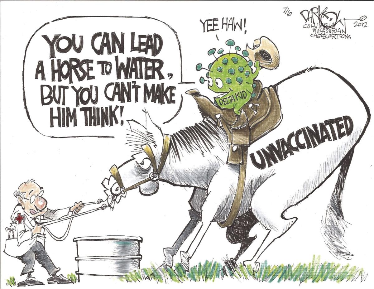 Cartoon Lead a Horse to Water