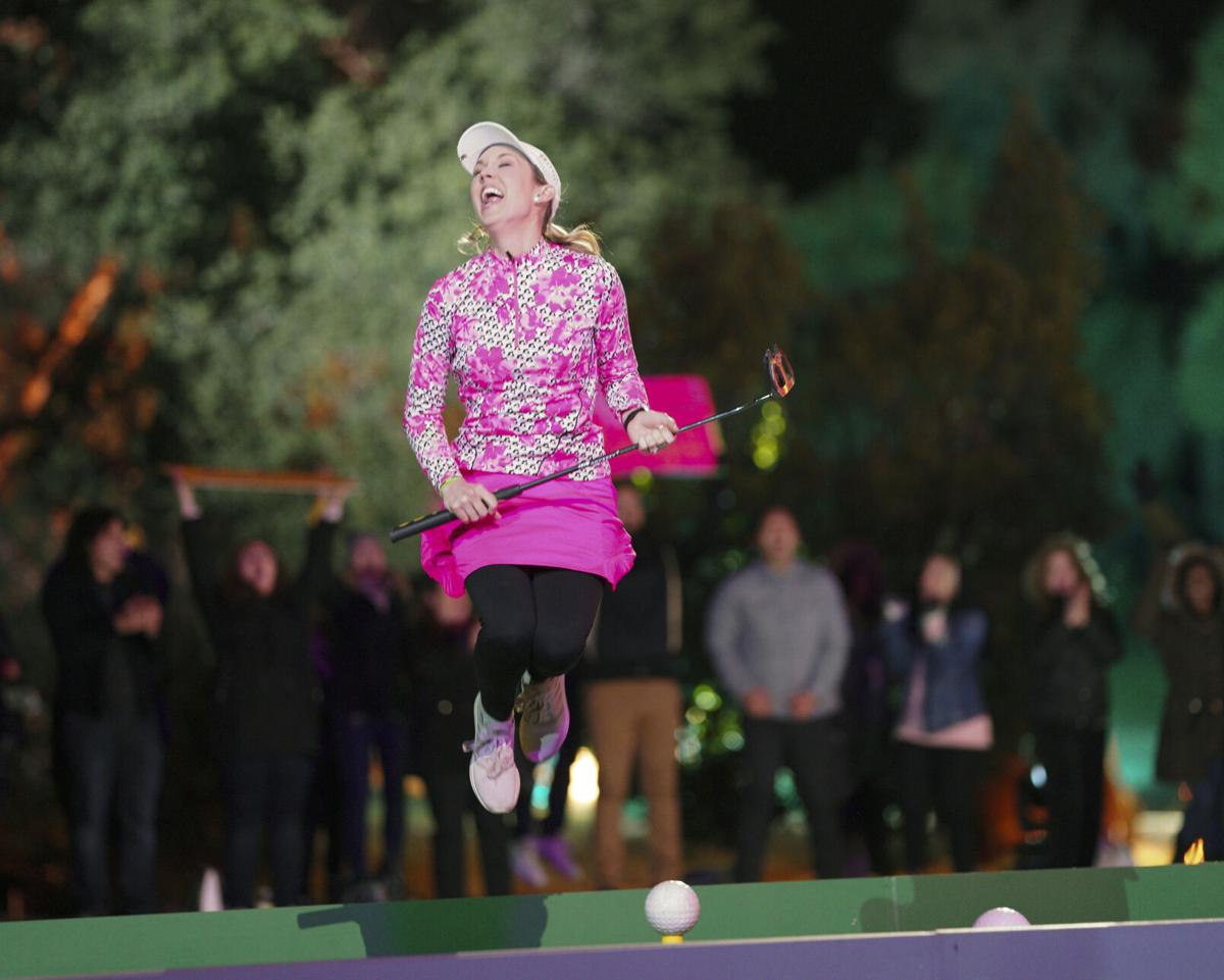 Holey Moley Bixby Golfer Pageant Queen Competing On Abc Mini Golf Show Television Tulsaworld Com Competitor andrew, with his grandma norma looking on, tackles the tricky hole uranus and his ball gets stuck. holey moley bixby golfer pageant