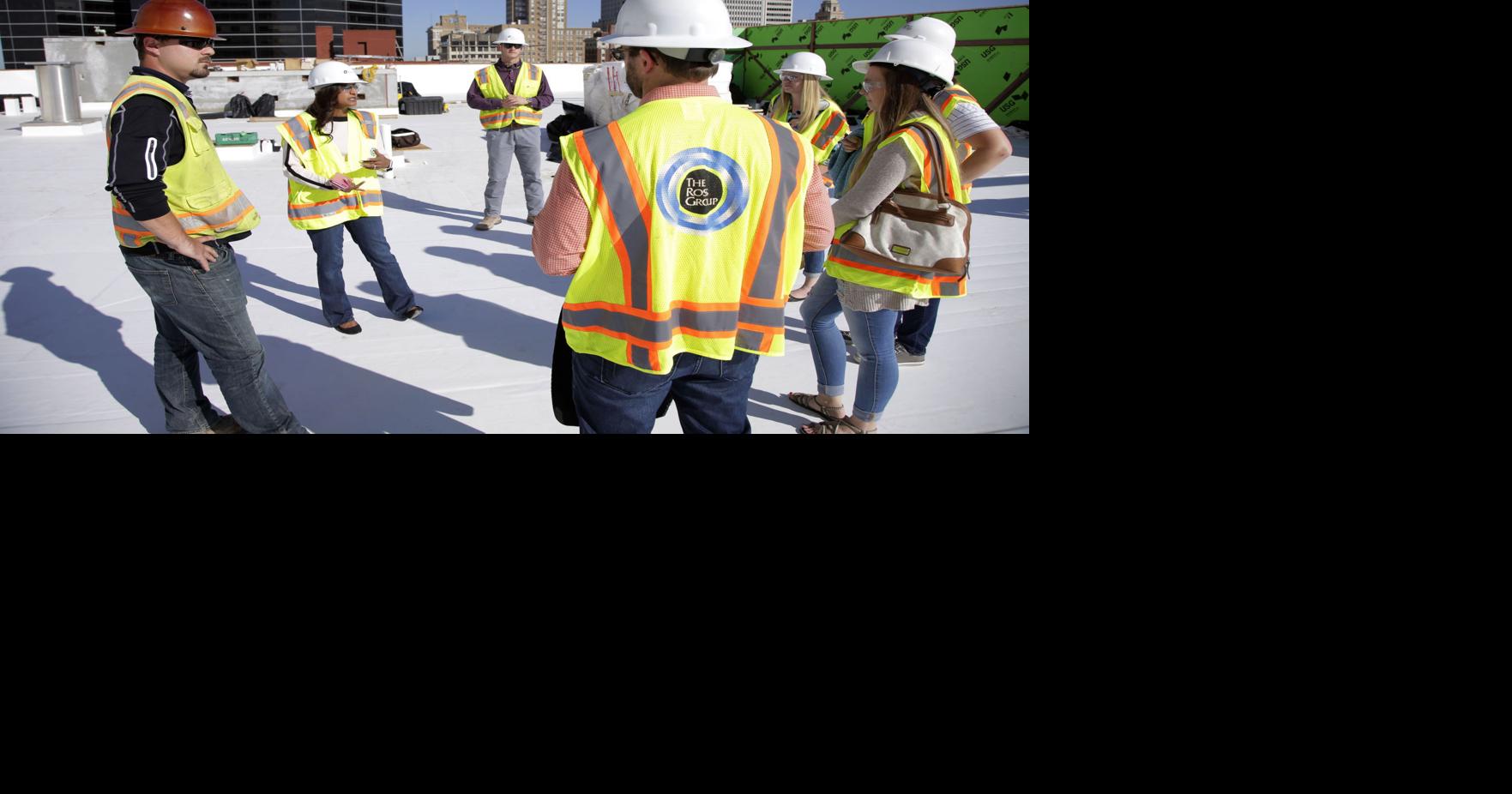 OSU students tour construction at downtown Hampton Inn & Suites