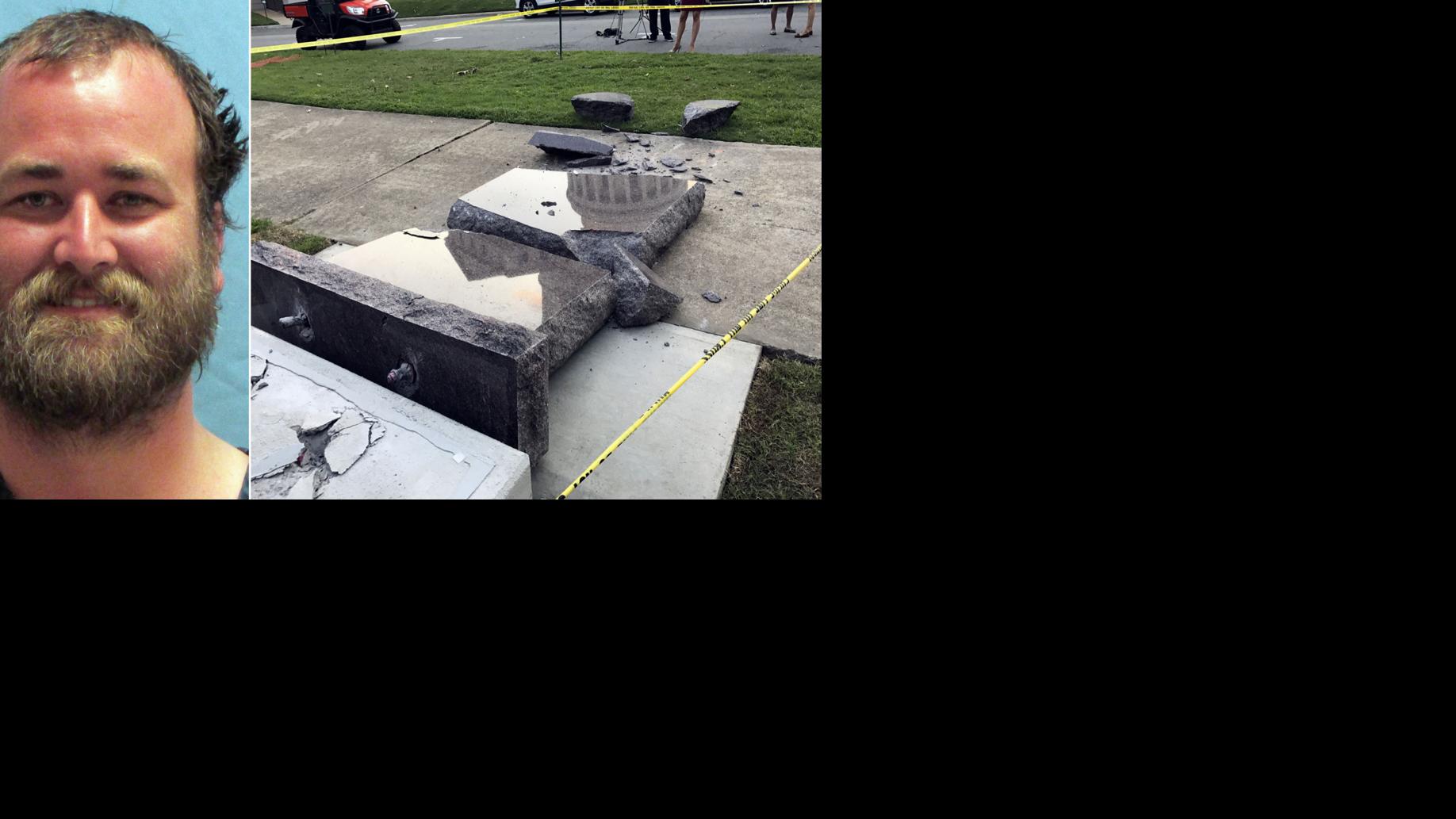Man Who Drove Into Oklahoma S Ten Commandments Monument Arrested After Same Crime In Arkansas National News Tulsaworld Com