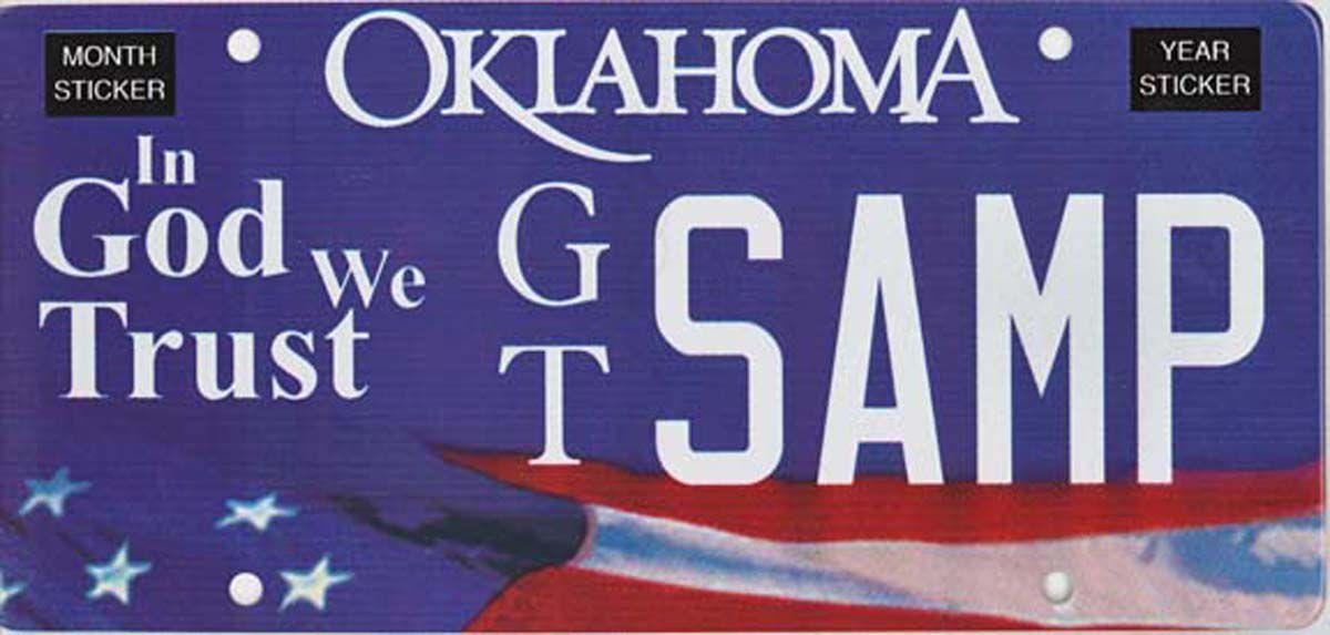 Photo Gallery Specialty plates available in Oklahoma Gallery