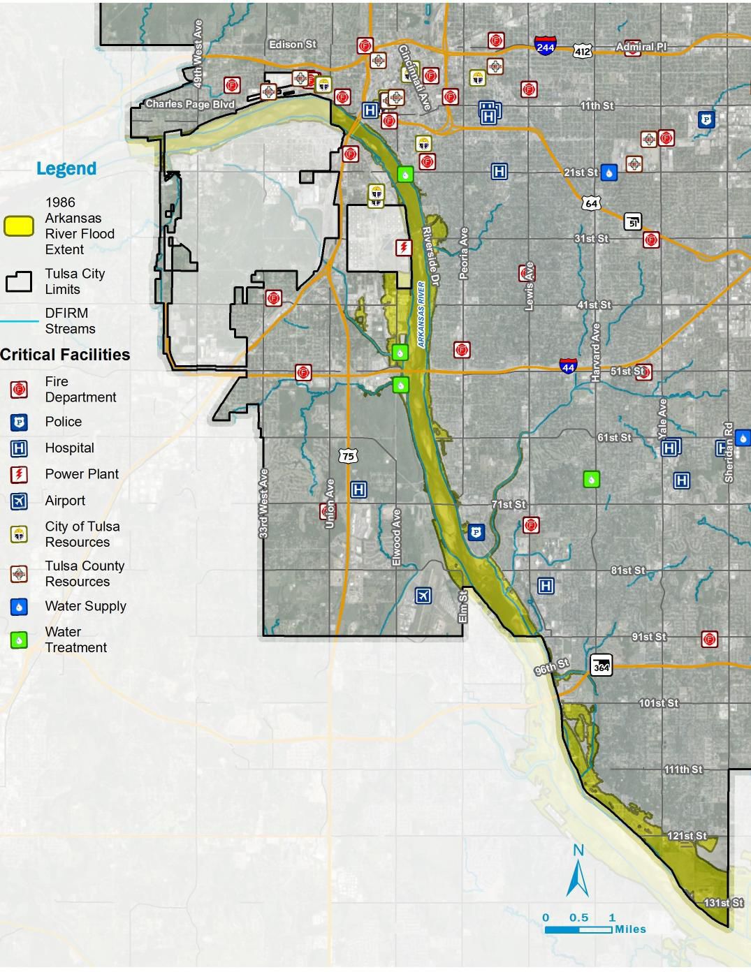 City of Tulsa 1986 flood map   tulsaworld.com