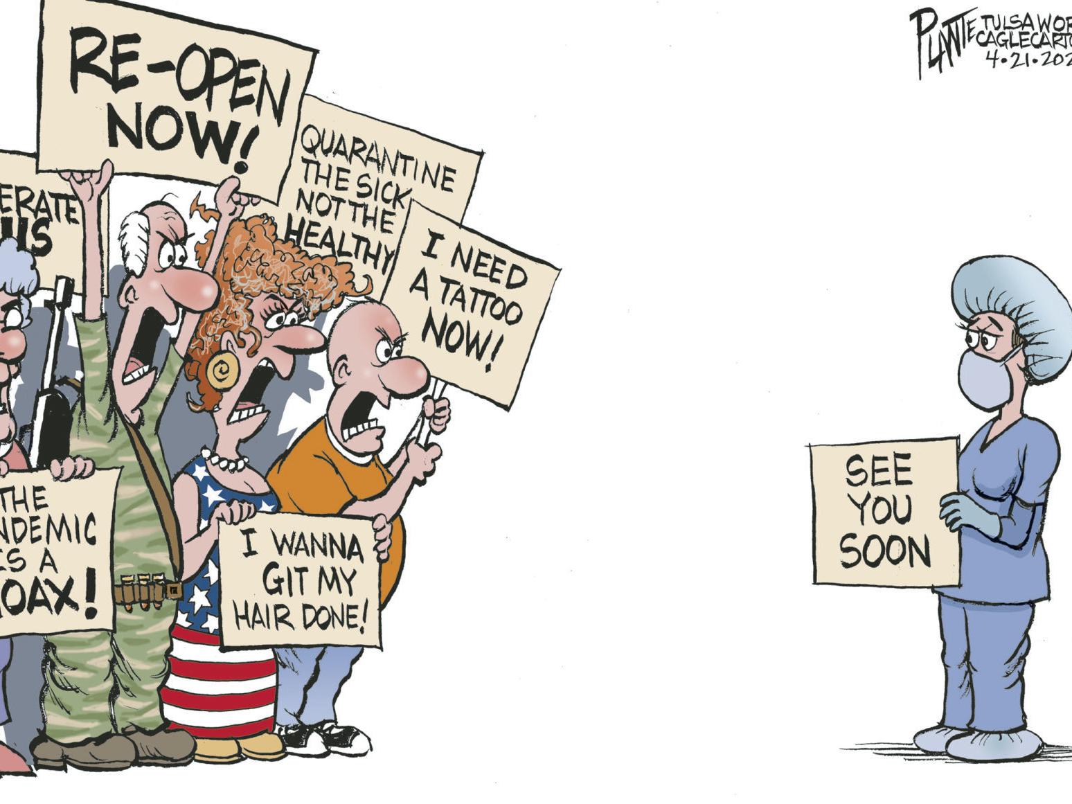 Bruce Plante Cartoon The Protesters Columnists Tulsaworld Com