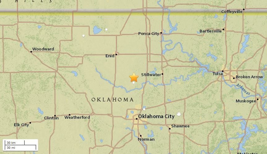 Update 4 1 4 0 Magnitude Earthquakes Rumble Near Crescent In Logan County Latest Headlines Tulsaworld Com