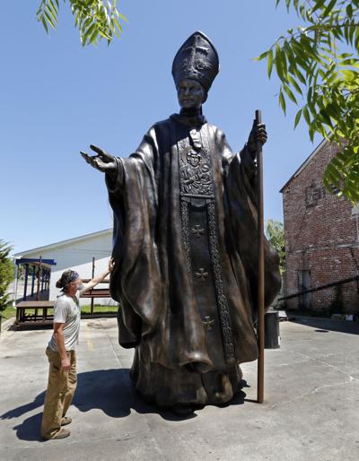 Statue Of Pope John Paul Ii Cast In Norman Foundry Lifestyles Tulsaworld Com