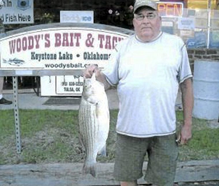 Outdoors notebook: Record striped bass hybrid caught on Keystone Lake