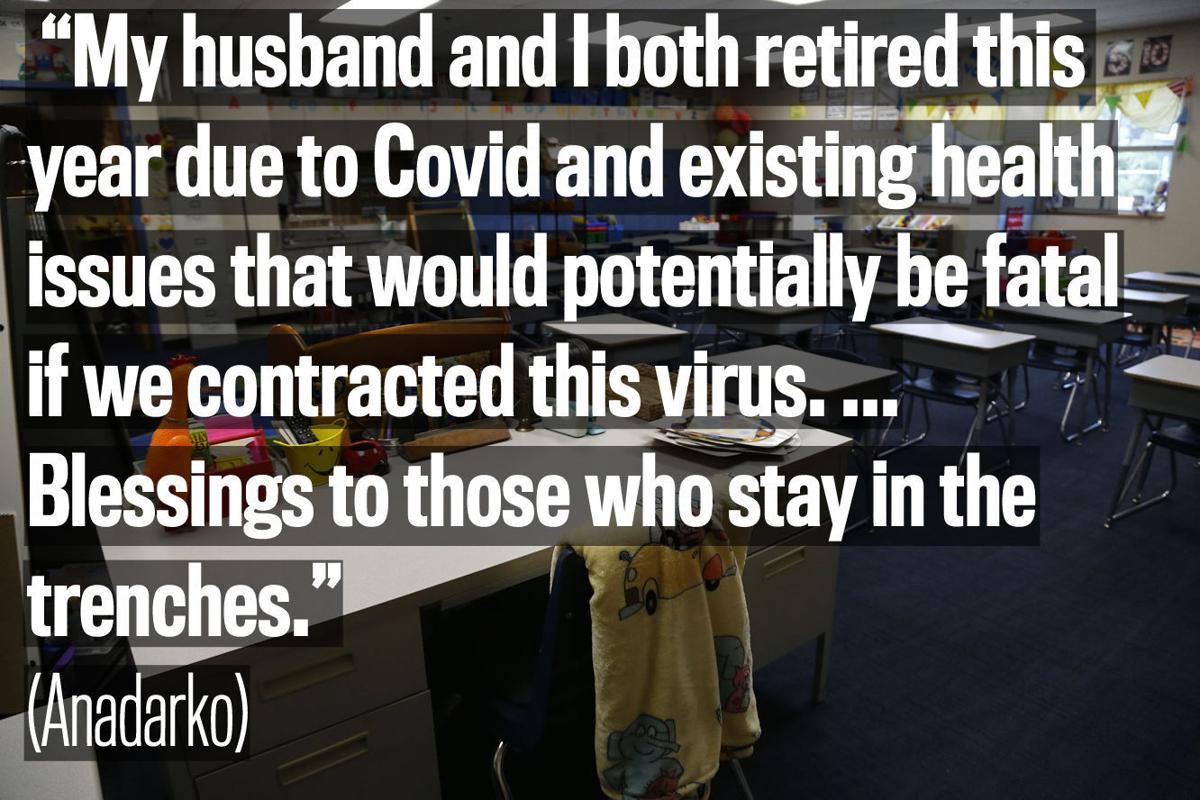 Quotes From Oklahoma Educators On Going Back To School During A Pandemic Local News Tulsaworld Com Quotes From Oklahoma Educators On Going Back To School During A Pandemic Local News Tulsaworld Com