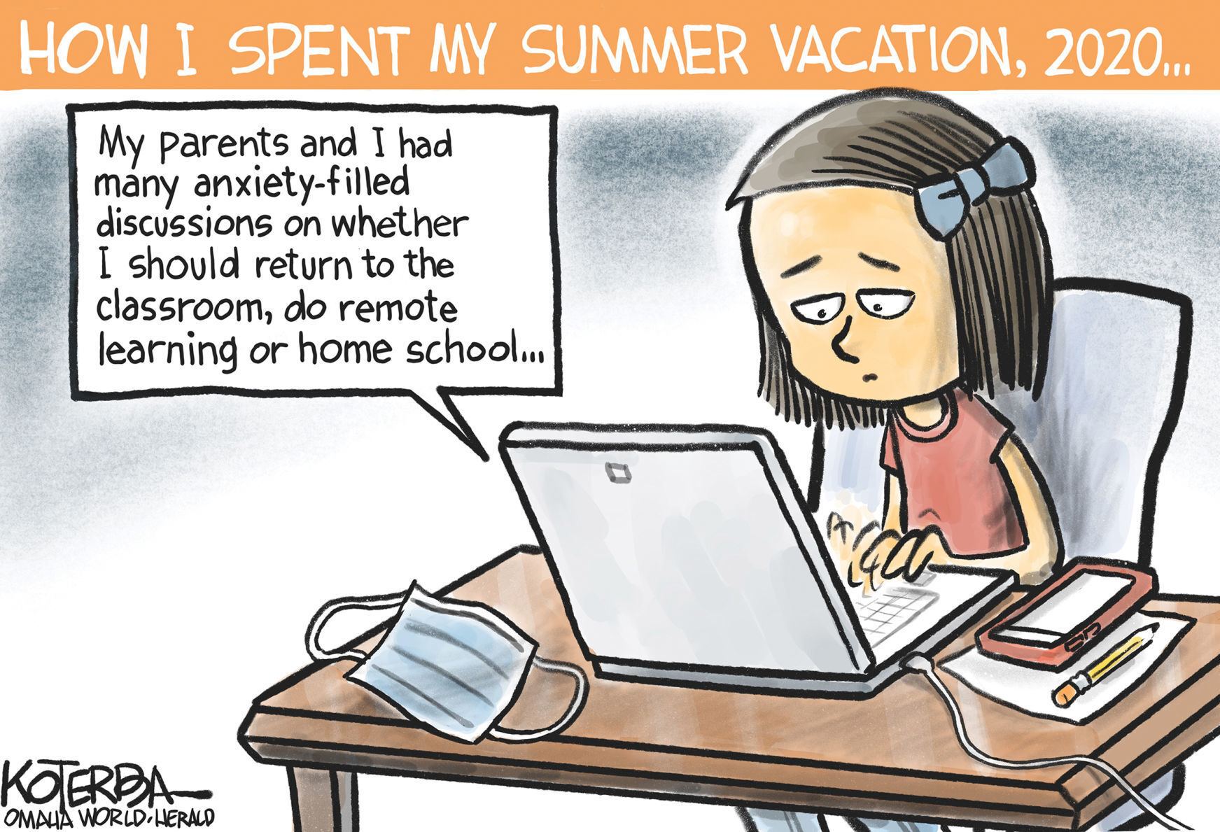online class editorial cartoon