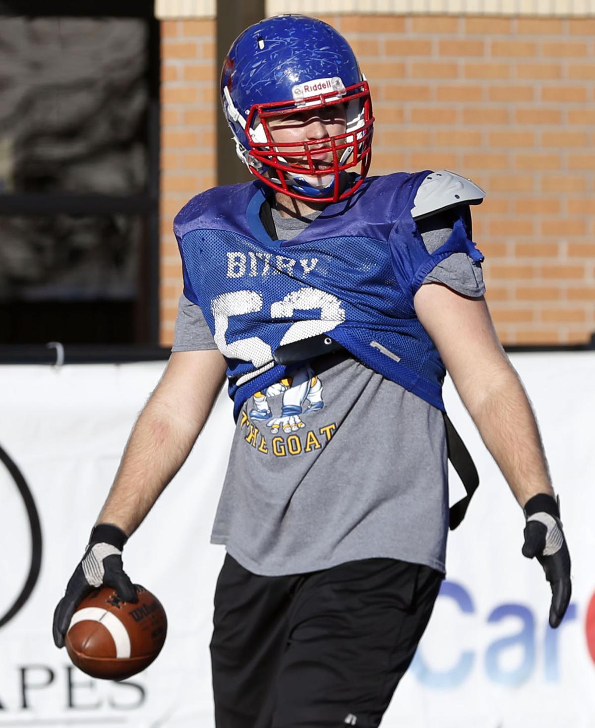 High school football Bixby offensive linemen kid each other, but get