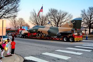 Reuniting with an 'old friend': Retired Air Force pilot greets plane that he flew 40 years ago at its new permanent home in Grove