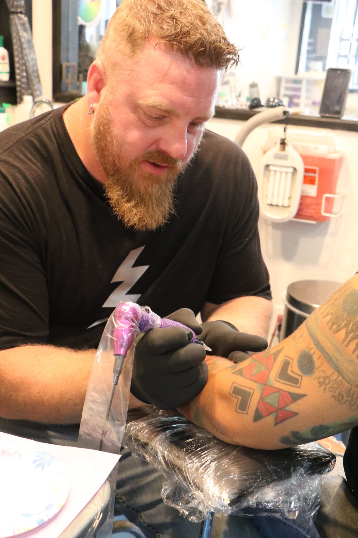 Black  Grey Forearm Tattoo  Liné Hammett  TrueArtists