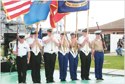 USS Oklahoma memorial dedication: Salute to shipmates