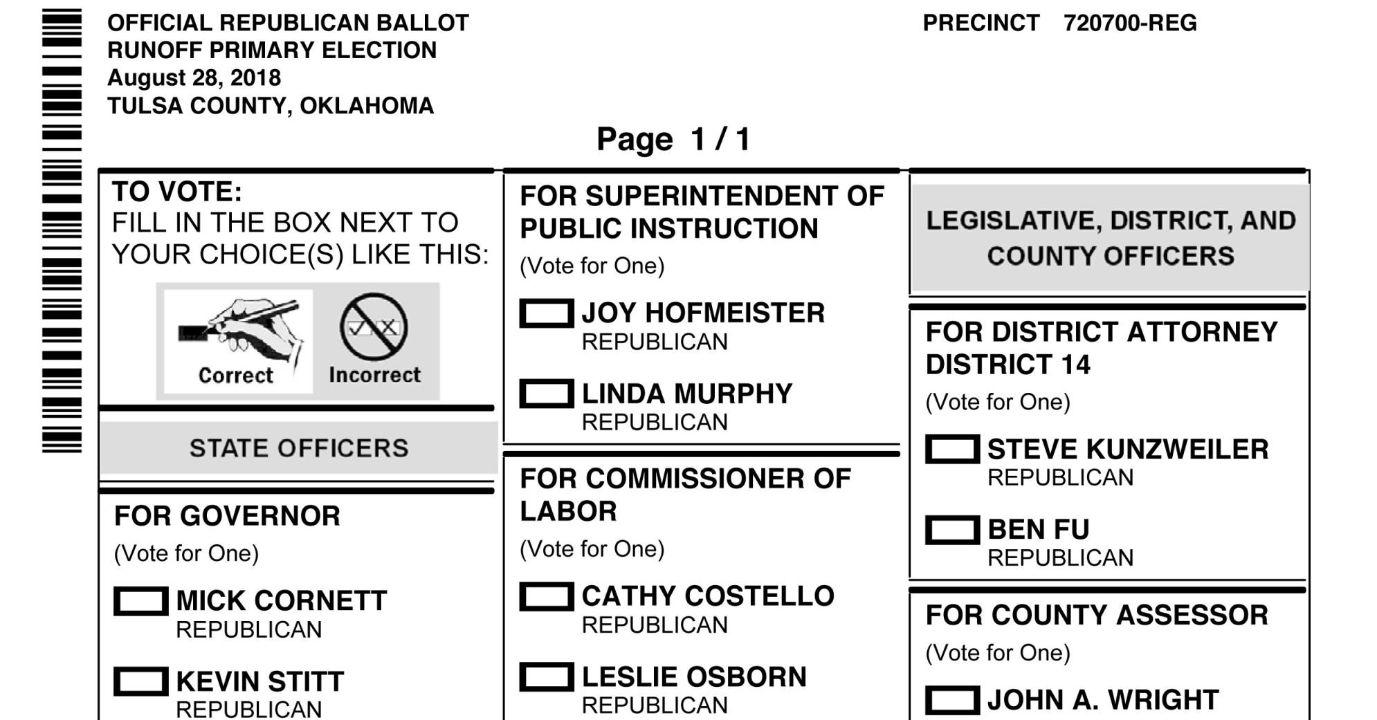 Get Your Sample Ballot For The Aug. 28 Runoff Election