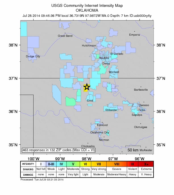 Earthquake in northcentral Oklahoma felt in Tulsa area Weather