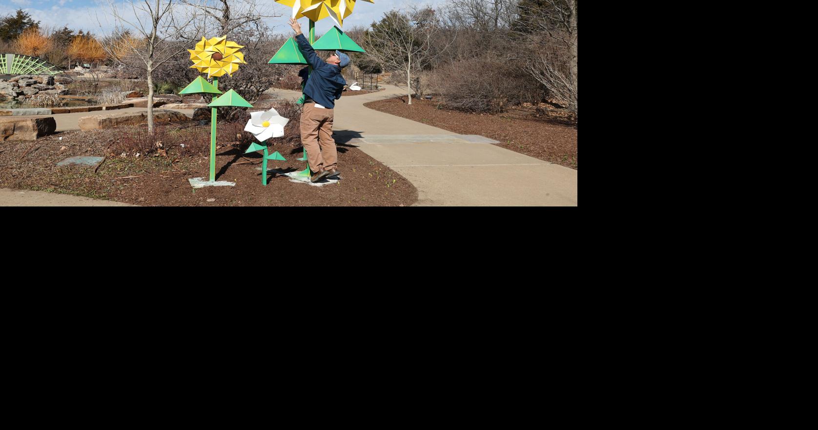 Origami sculptures come to life at Tulsa Botanic Garden