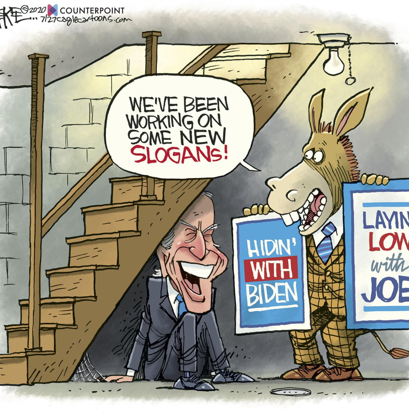 Syndicated Cartoon Biden Basement Slogans Columnists Tulsaworld Com