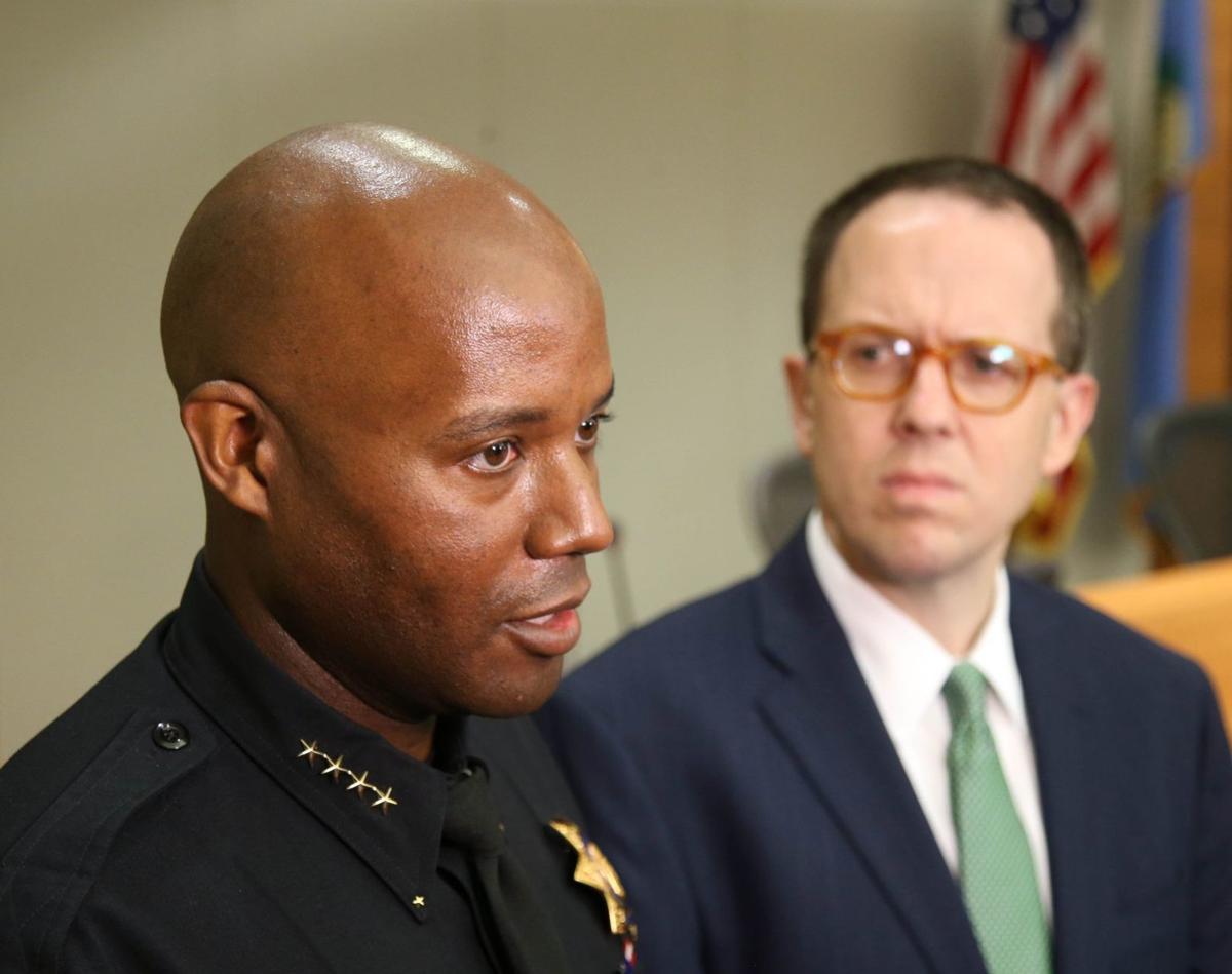 Chief Wendell Franklin and Mayor G.T. Bynum