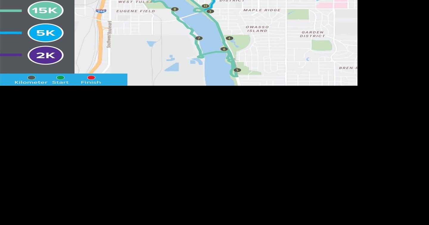 Tulsa Run 2024 route map