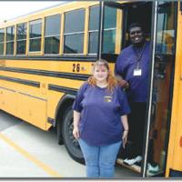 Union bus drivers round up in bus rodeo