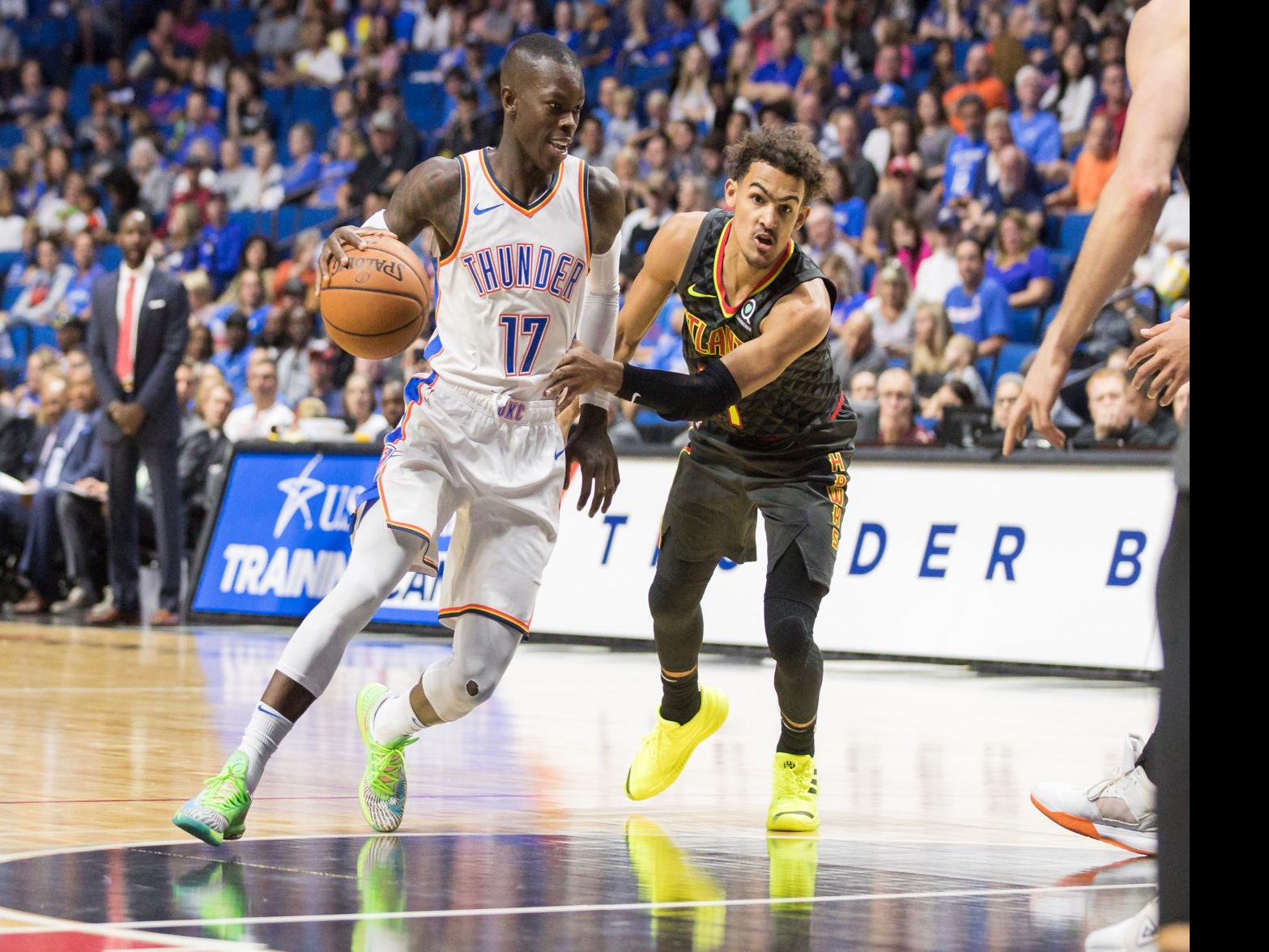 Bill Haisten As Russell Westbrook Watches Dennis Schroder Gets Tulsa Spotlight Homepagelatest Tulsaworld Com