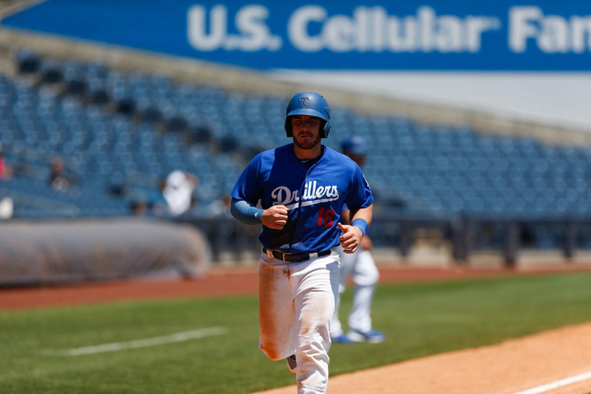 Tulsa Drillers Script Blue Alternate Jersey