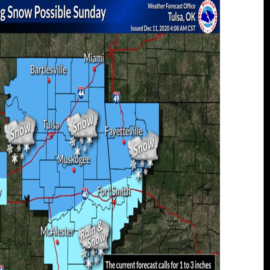 1 3 Inches Of Snow In Sunday Forecast For Tulsa Area Local News Tulsaworld Com