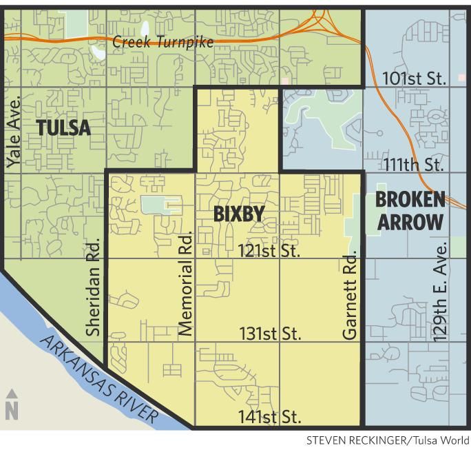 Broken Arrow City Limits Map Bixby Seeking To Lure More Economic Development | Business News |  Tulsaworld.com