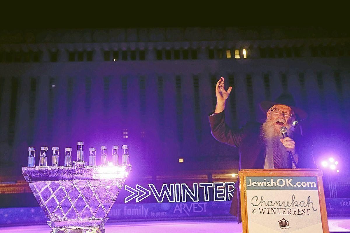 Hanukkah Celebration Held At Winterfest At The Bok Center