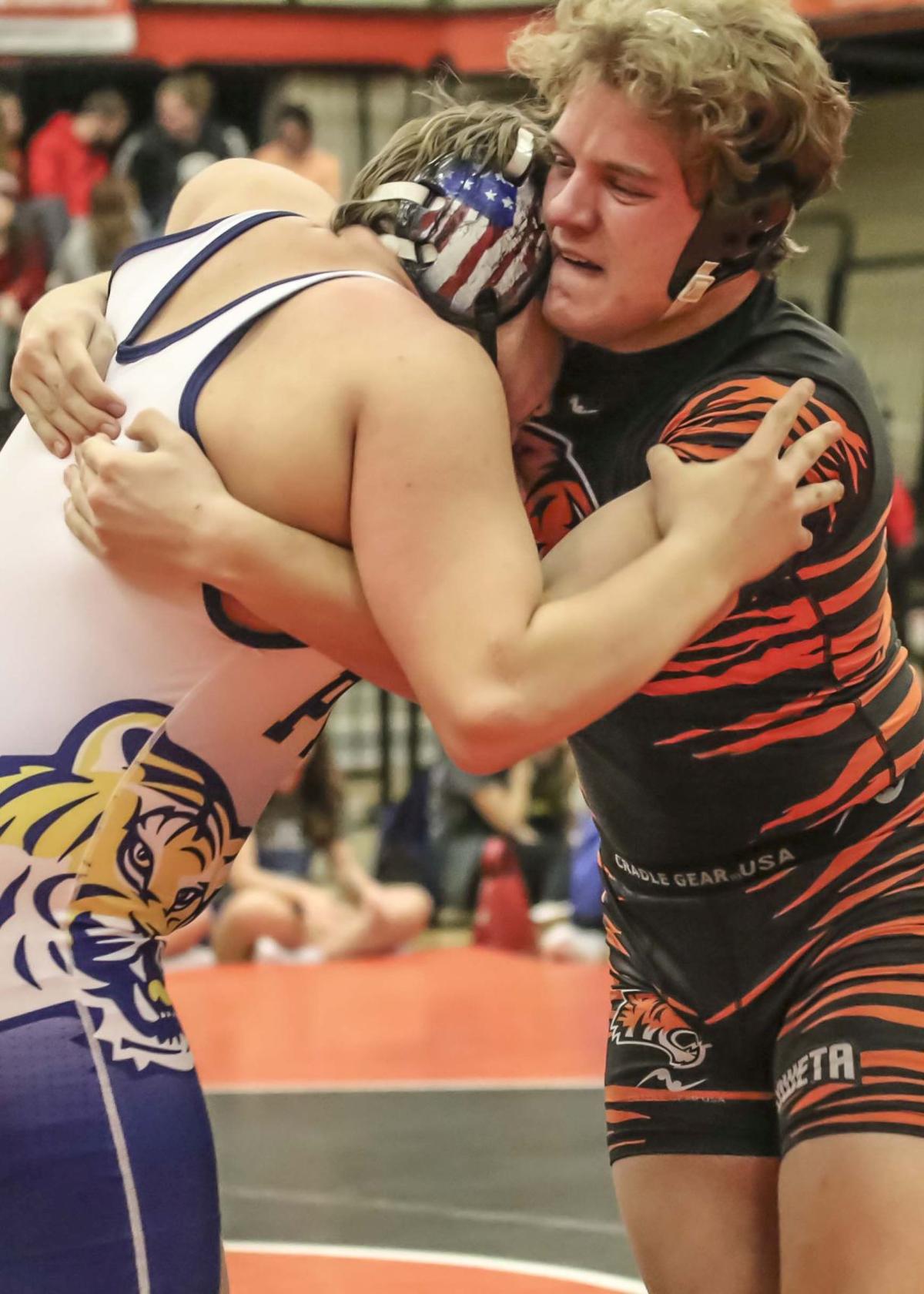 Coweta wrestlers win comefrombehind thriller over Pryor Sports