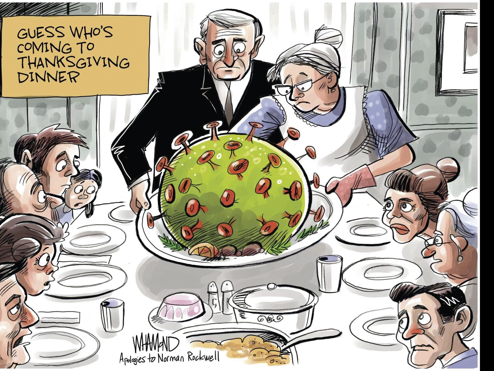 Syndicated Cartoon Guess Who S Coming To Thanksgiving Dinner Columnists Tulsaworld Com Matt drayton (spencer tracy) and his wife christina (katharine hepburn) are wealthy liberals who must confront the latent racism the coming marriage arouses. coming to thanksgiving dinner