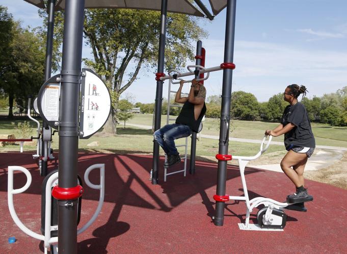New Outdoor Exercise Equipment at the Miller Center thanks to AARP