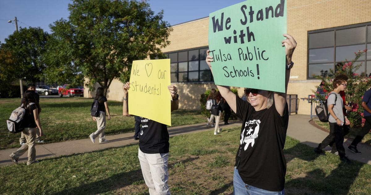 Tulsa students walk out during accreditation vote in OKC