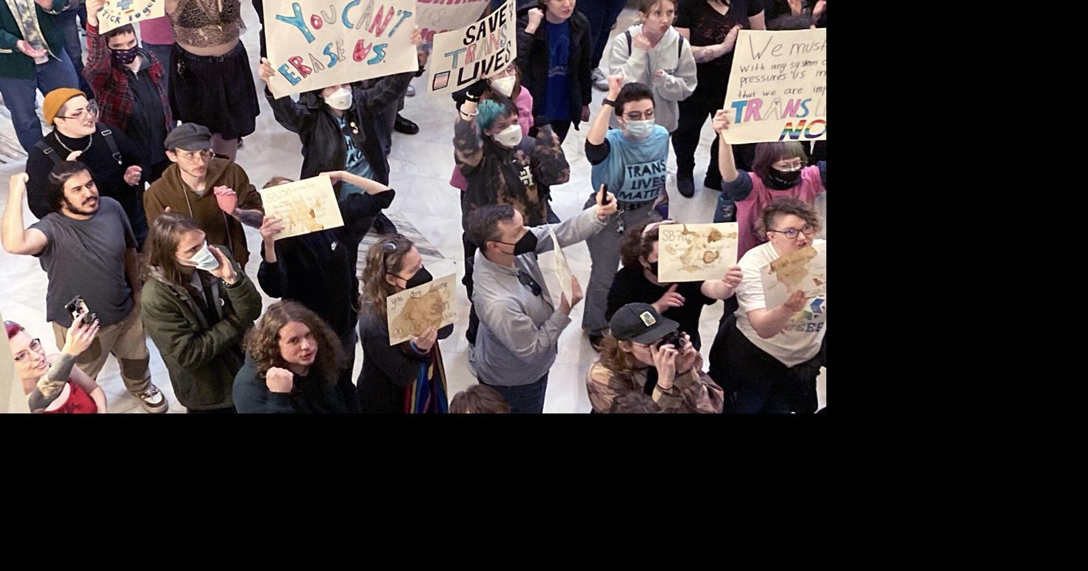 Photos: Transgender rights protesters gather at Oklahoma Capitol ahead ...