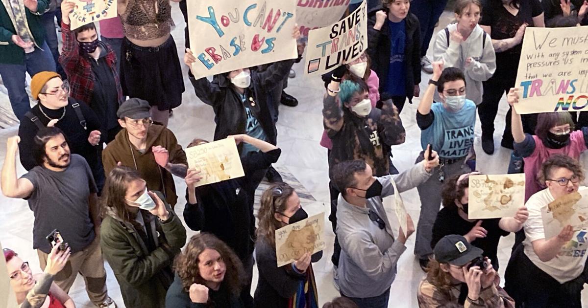 Photos: Transgender rights protesters gather at Oklahoma Capitol ahead ...