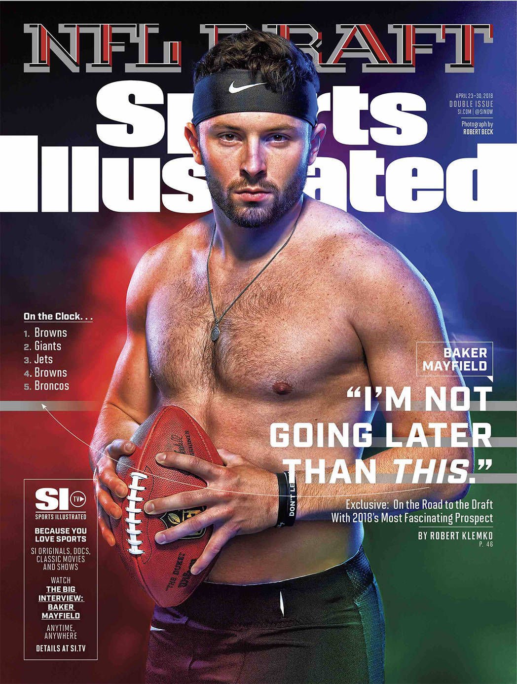 OU football: Baker Mayfield is on this week's Sports Illustrated cover shirtless and ...1048 x 1386