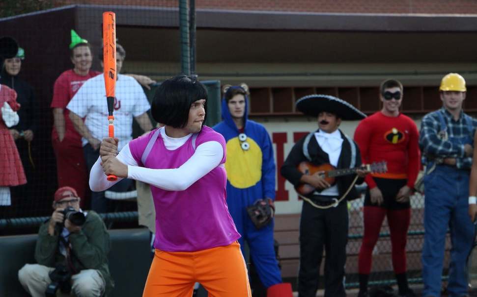 Check out OU baseball and softball's Halloween costumes from Thursday