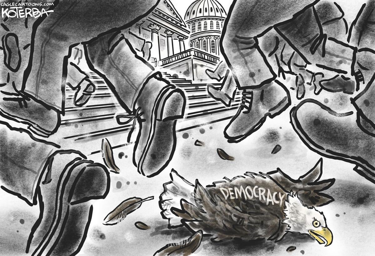 Syndicated Cartoon: An Attack on Democracy by Jeff Koterba