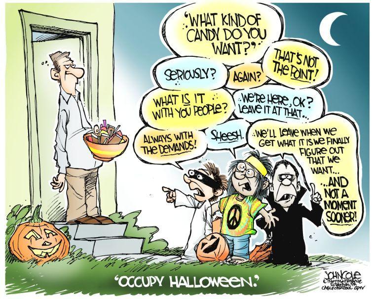 Halloween is funny! 27 political cartoons about tricks and treats ...