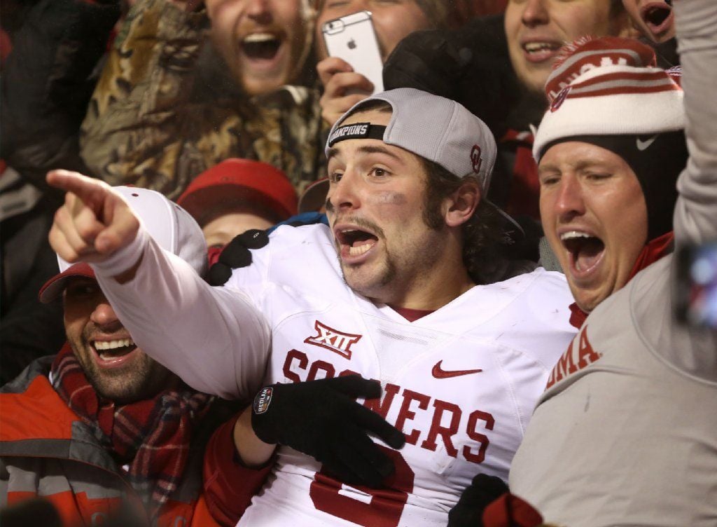 Lot Detail - 2015 Baker Mayfield Game Used Oklahoma Sooners White Jersey  Photo Matched To 4 Games